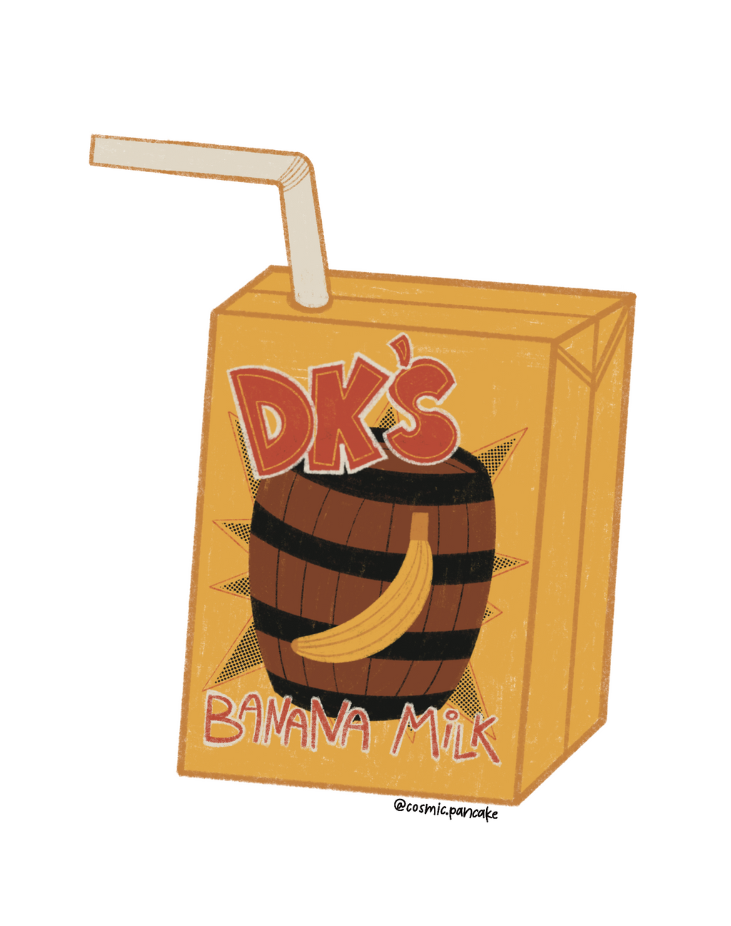 DK BANANA MILK Glossy Vinyl Sticker