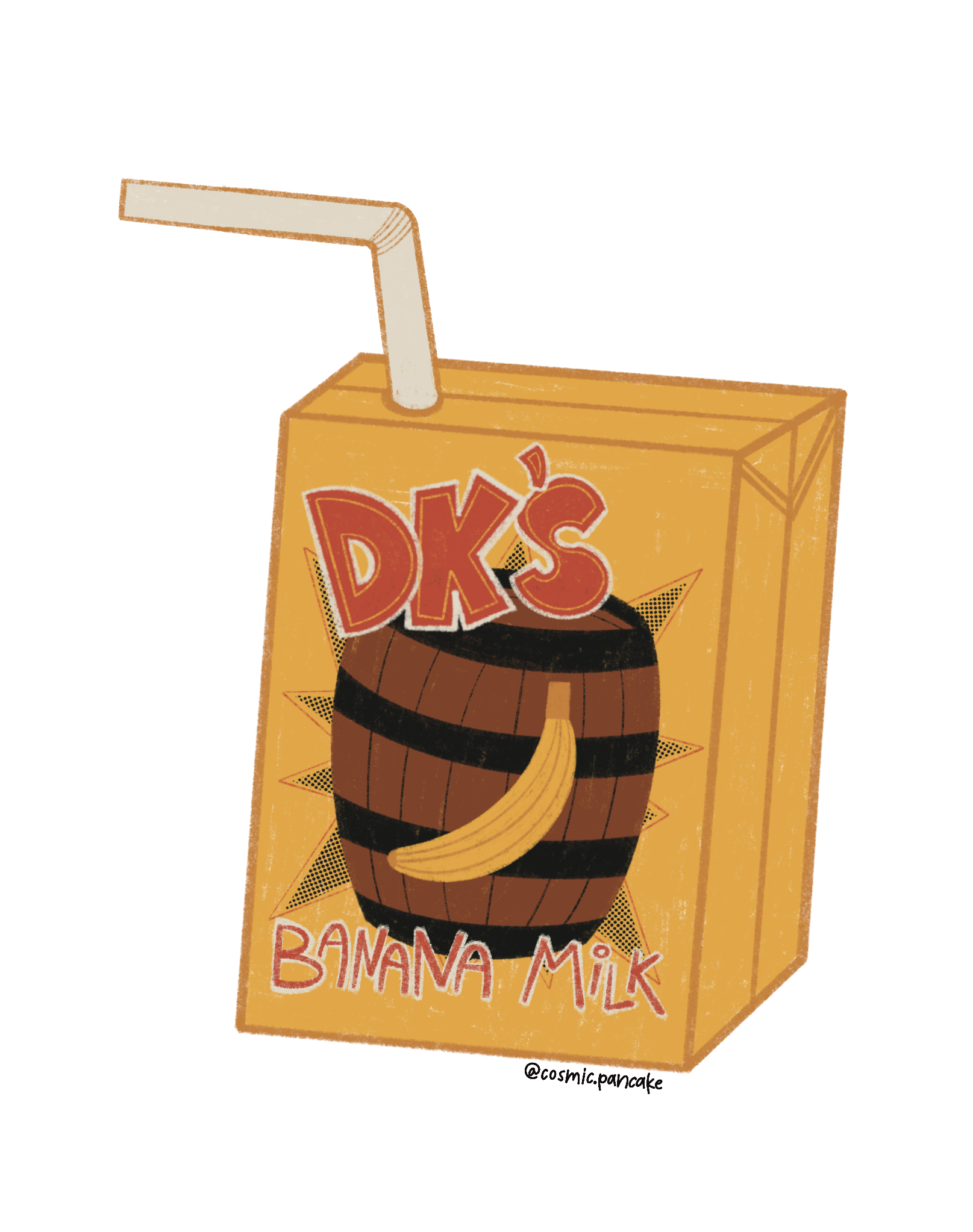DK BANANA MILK Glossy Vinyl Sticker