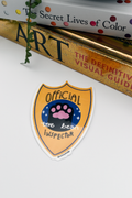 CAT TOE BEAN INSPECTOR BADGE Glossy Vinyl Sticker