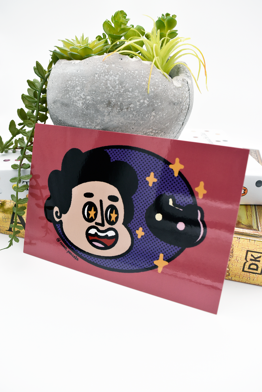 STEVEN CRYSTAL GEMS COOKIE CAT Glossy Mini Print