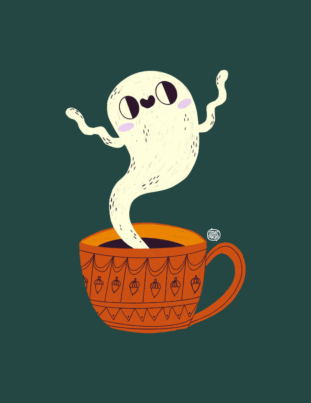 GHOST TEA Glossy Vinyl Sticker