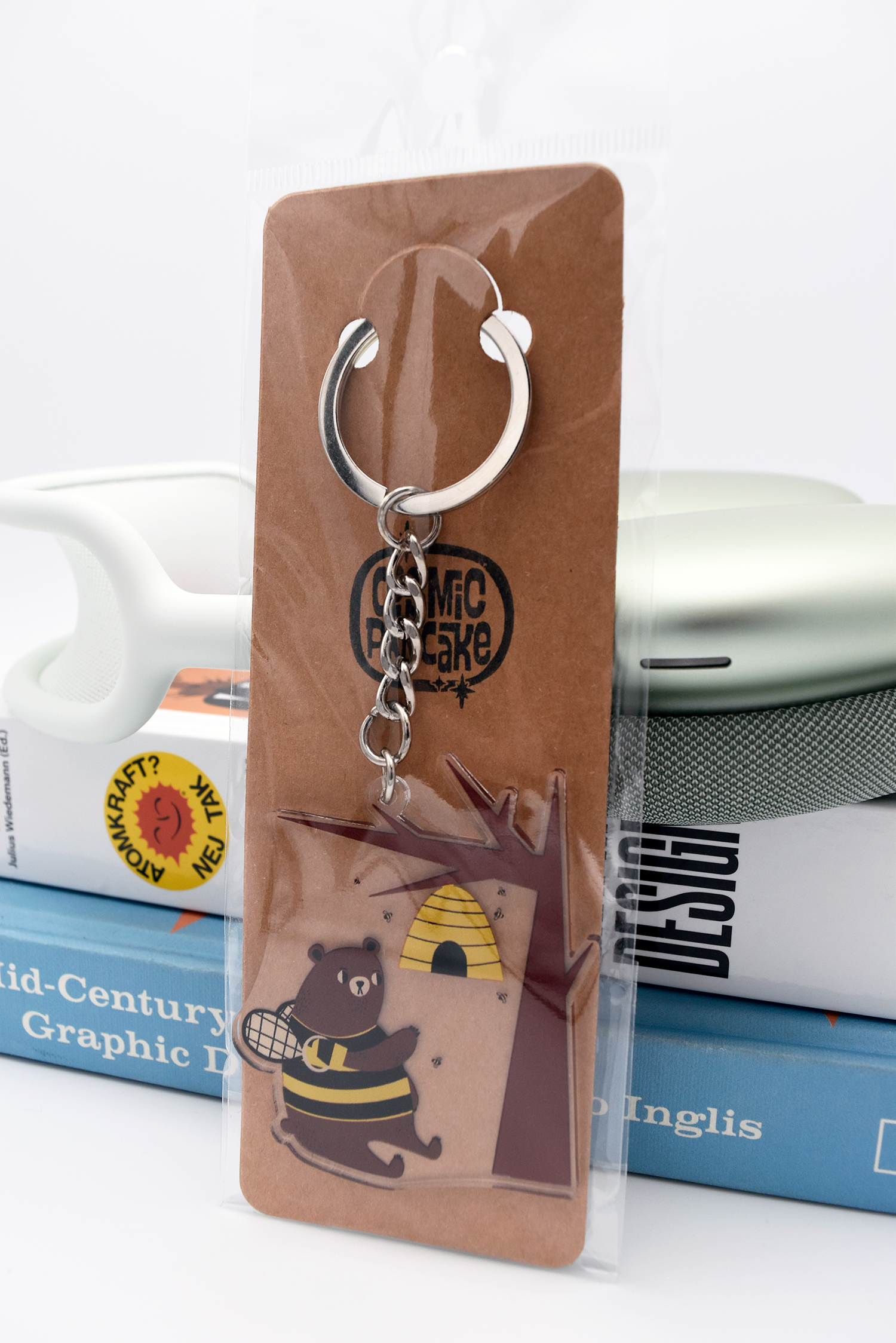 BEAR AND BEES Acrylic Double Sided Keychain