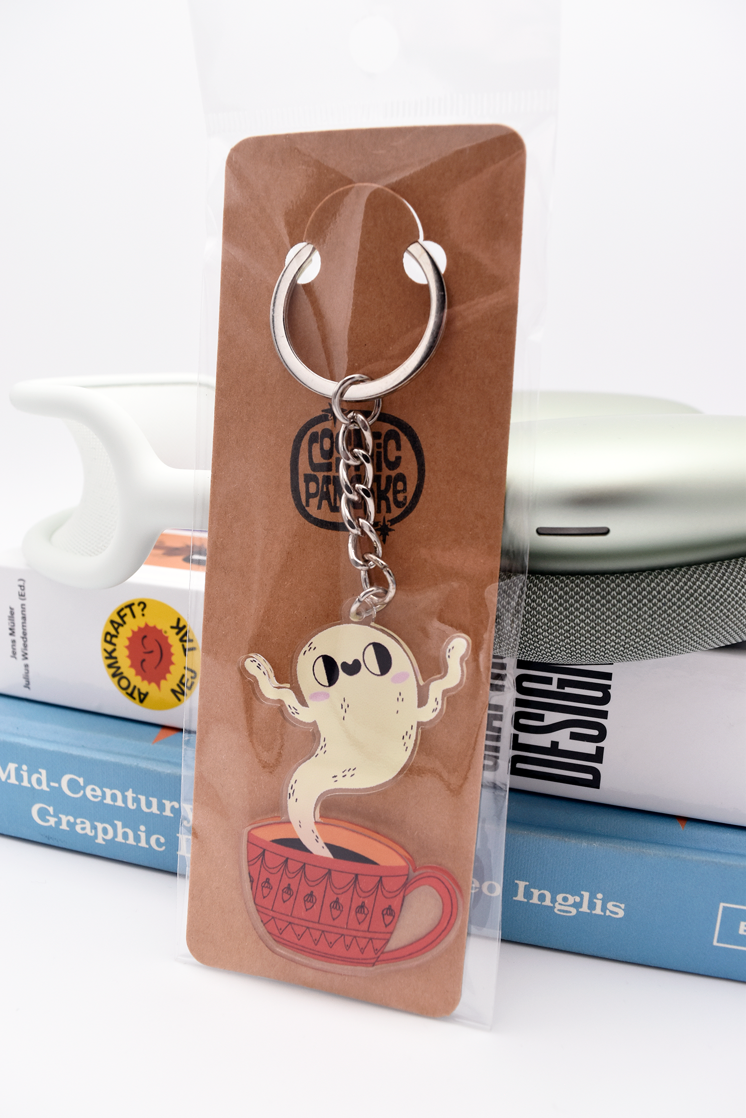 GHOST TEA Acrylic Double Sided Keychain