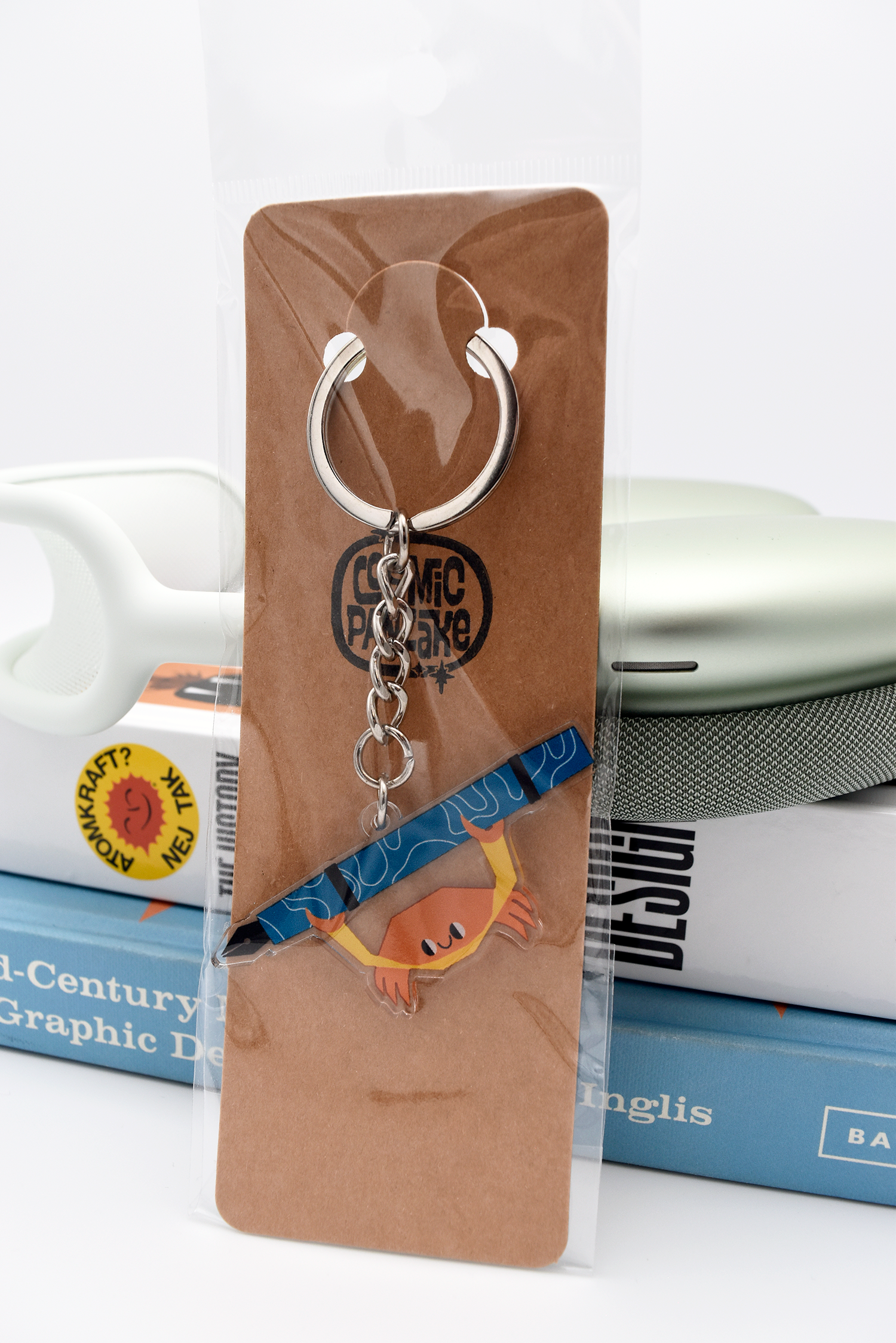 FOUNTAIN PEN CRAB Acrylic Double Sided Keychain