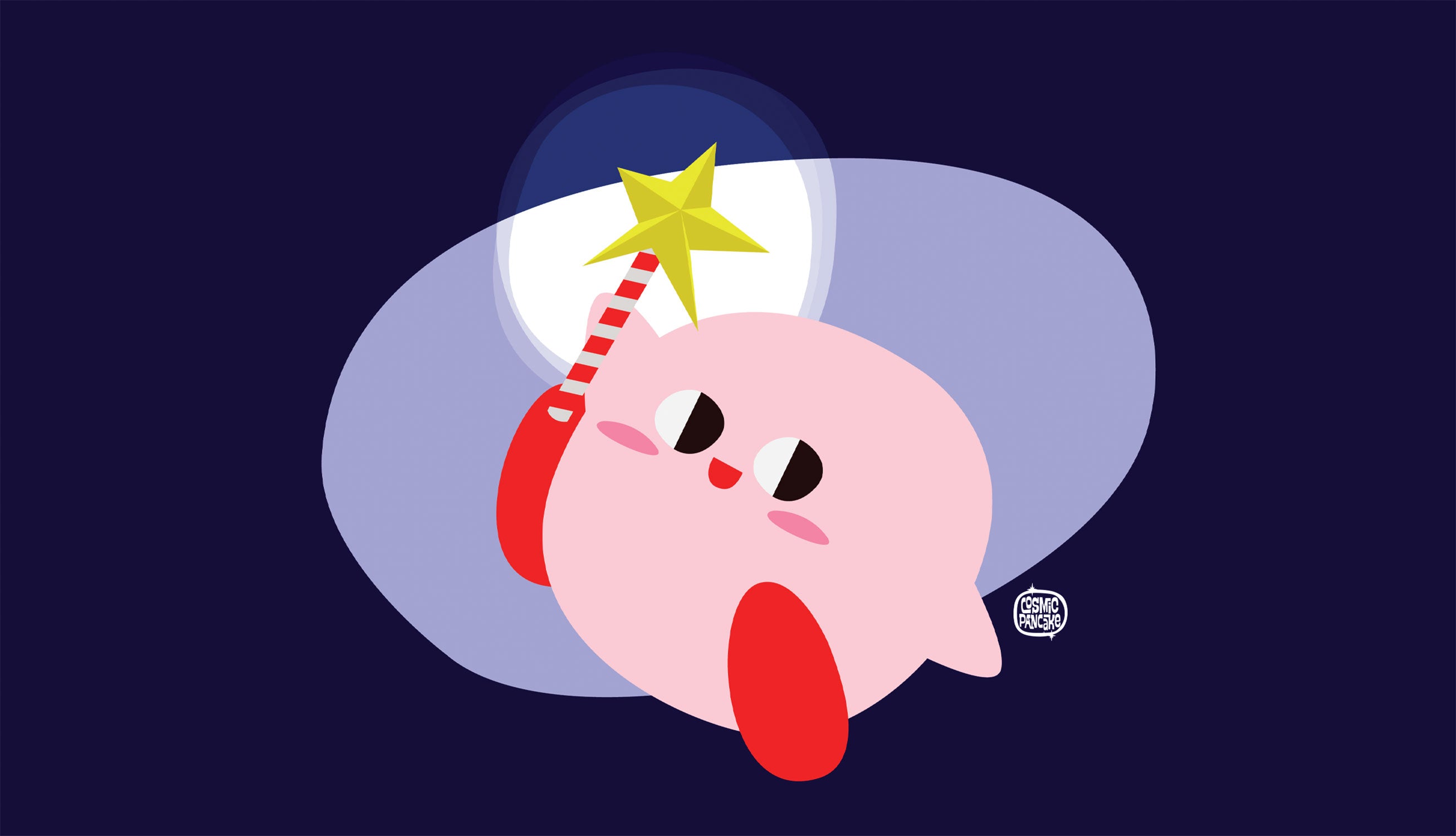 PINK PUFF MAGIC WAND GAMING CHARACTER Glossy Vinyl Sticker