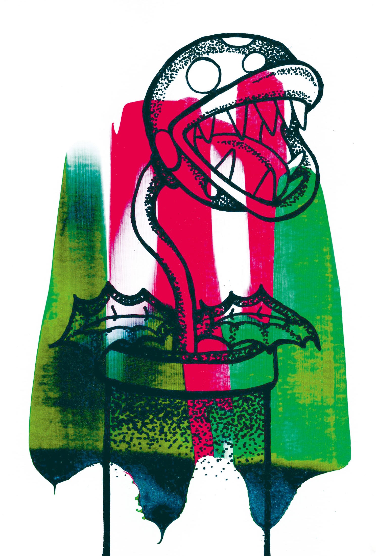 PIRANHA PLANT GAMING CHARACTER Matte Post Card