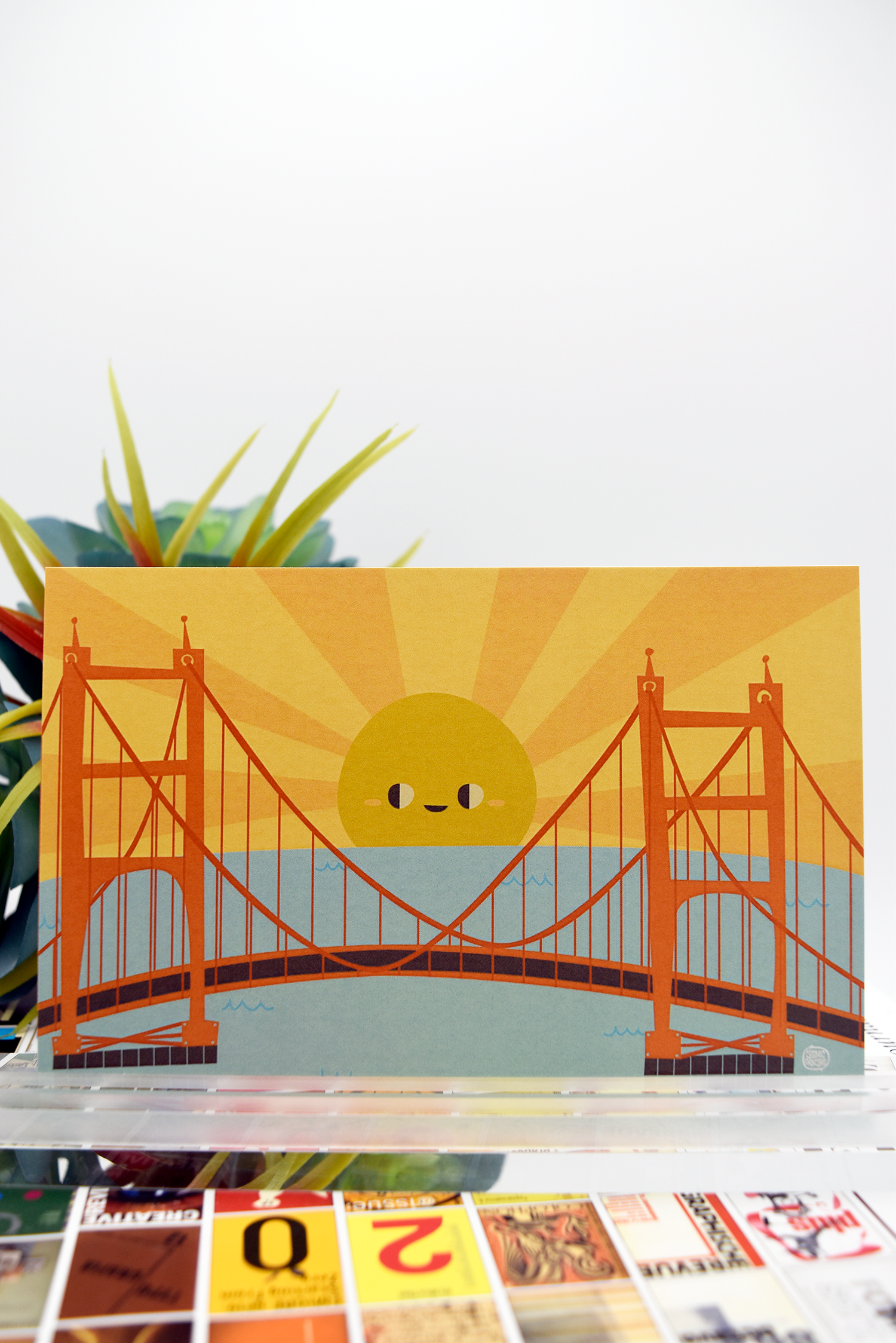 SUNNY GOLDEN GATE BRIDGE Glossy Mini Print