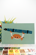 FOUNTAIN PEN CRAB Glossy Mini Print