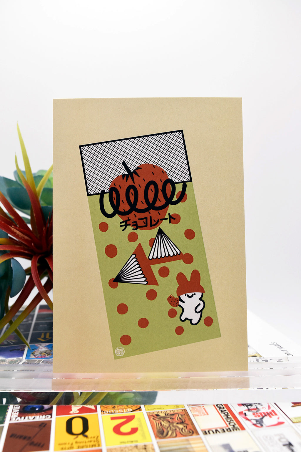 STRAWBERRY SNACK Matte Post Card