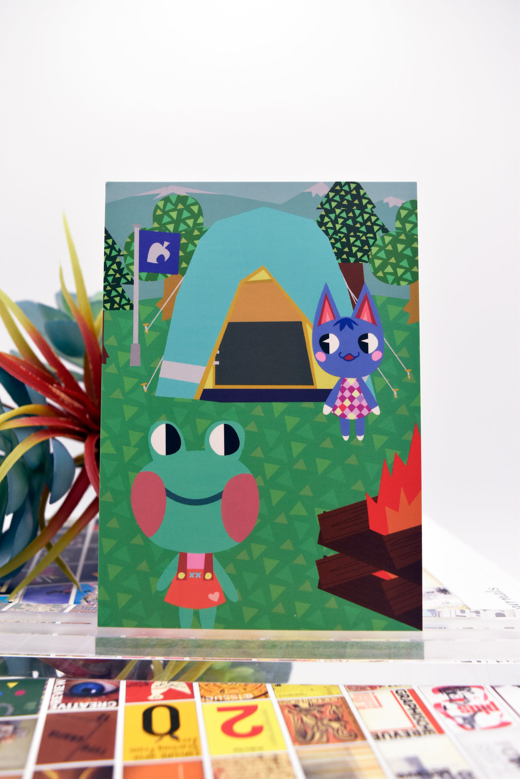 ANIMAL CAMP GAMING CHARACTERS Matte Post Card
