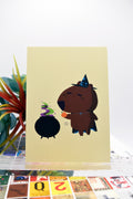 CAPYBARA WIZARD Matte Post Card