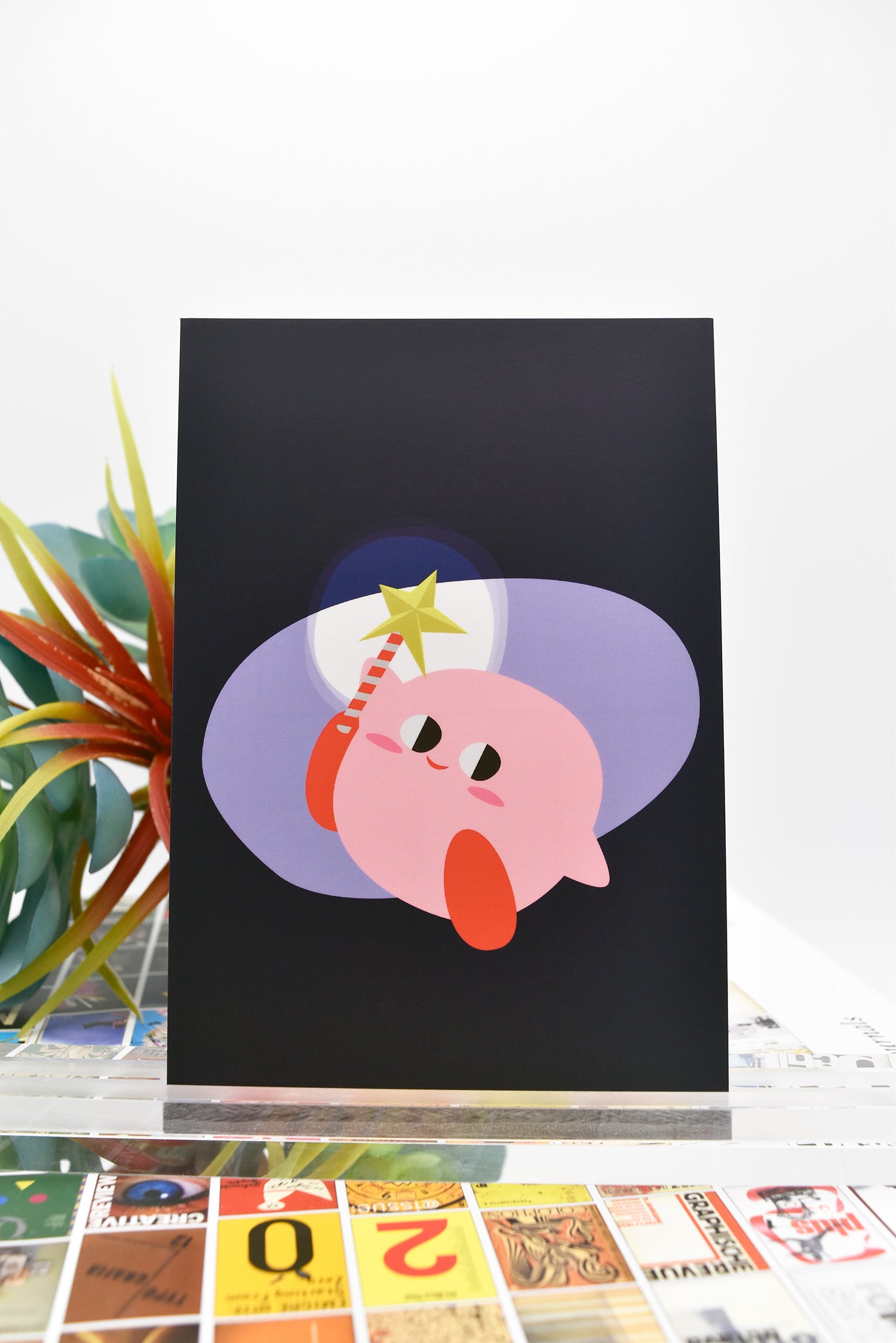 PINK PUFF MAGIC WAND GAMING CHARACTER Matte Post Card