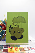 PINK PUFF RETRO GAMING CHARACTER Matte Post Card
