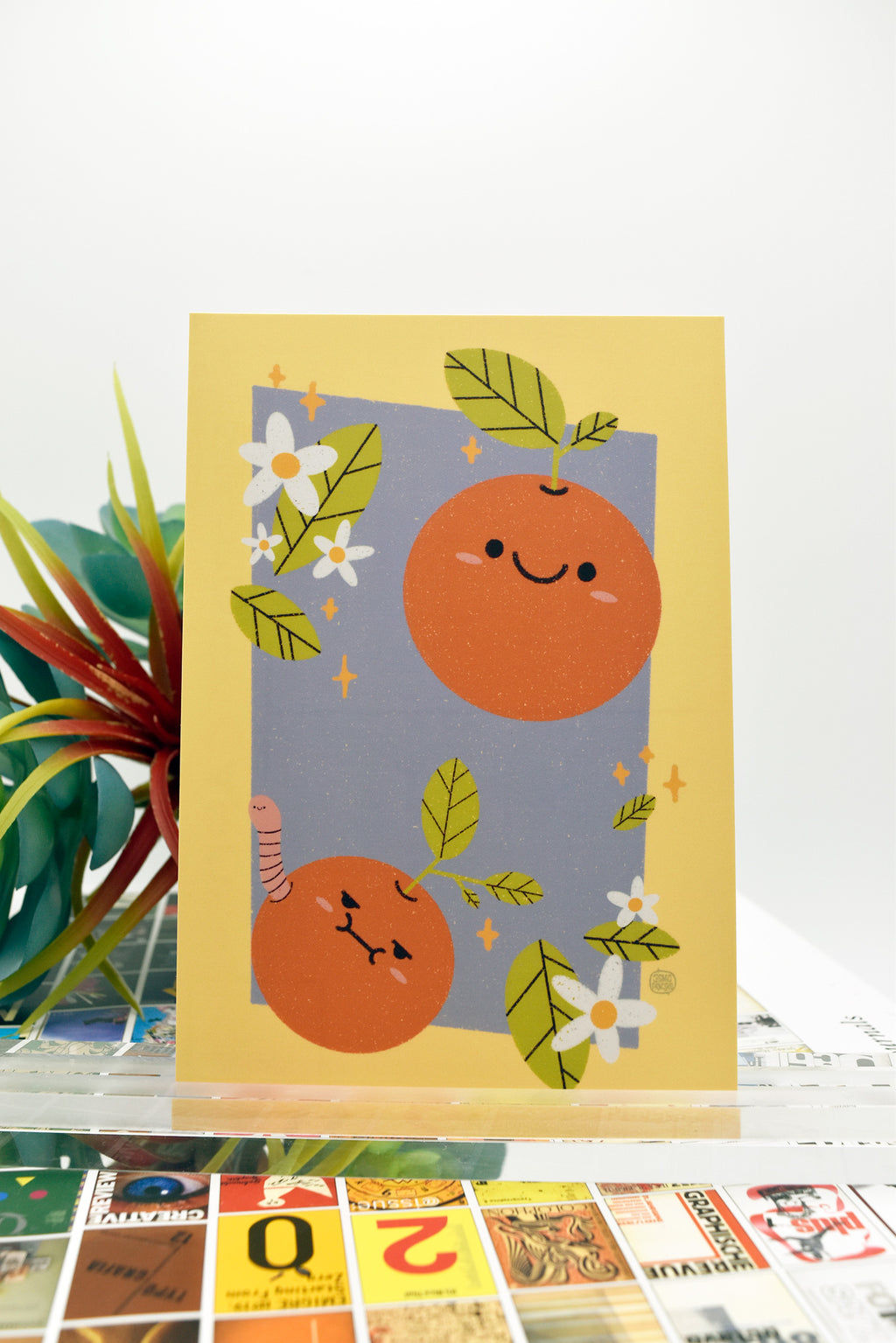 CARA CARA FRIENDS ORANGES Matte Post Card