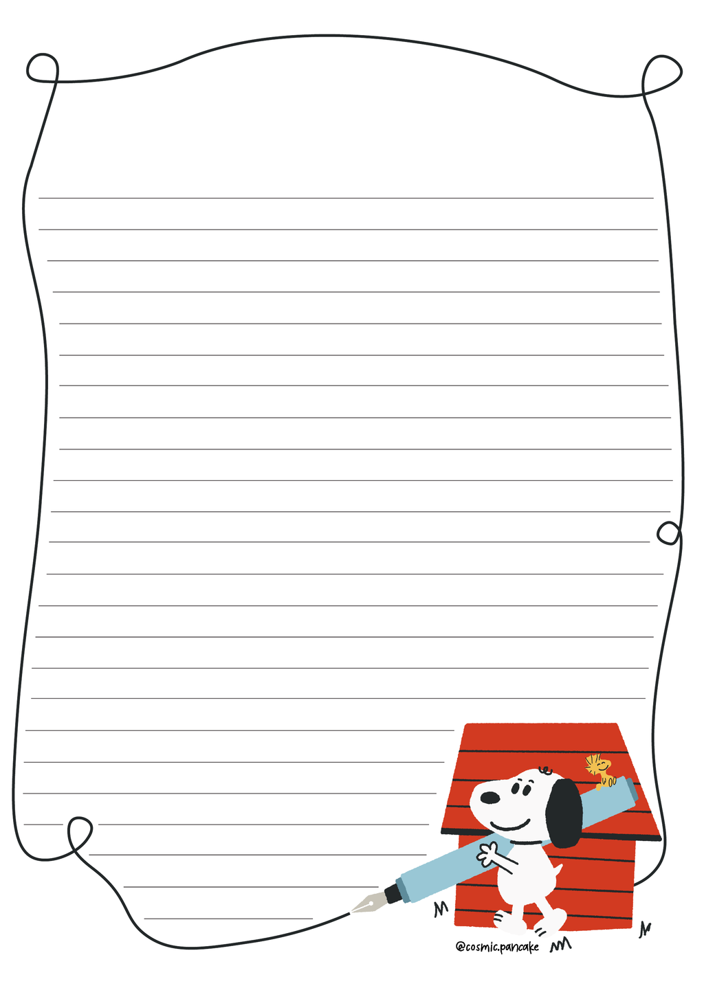 SNOOPY LETTER SET