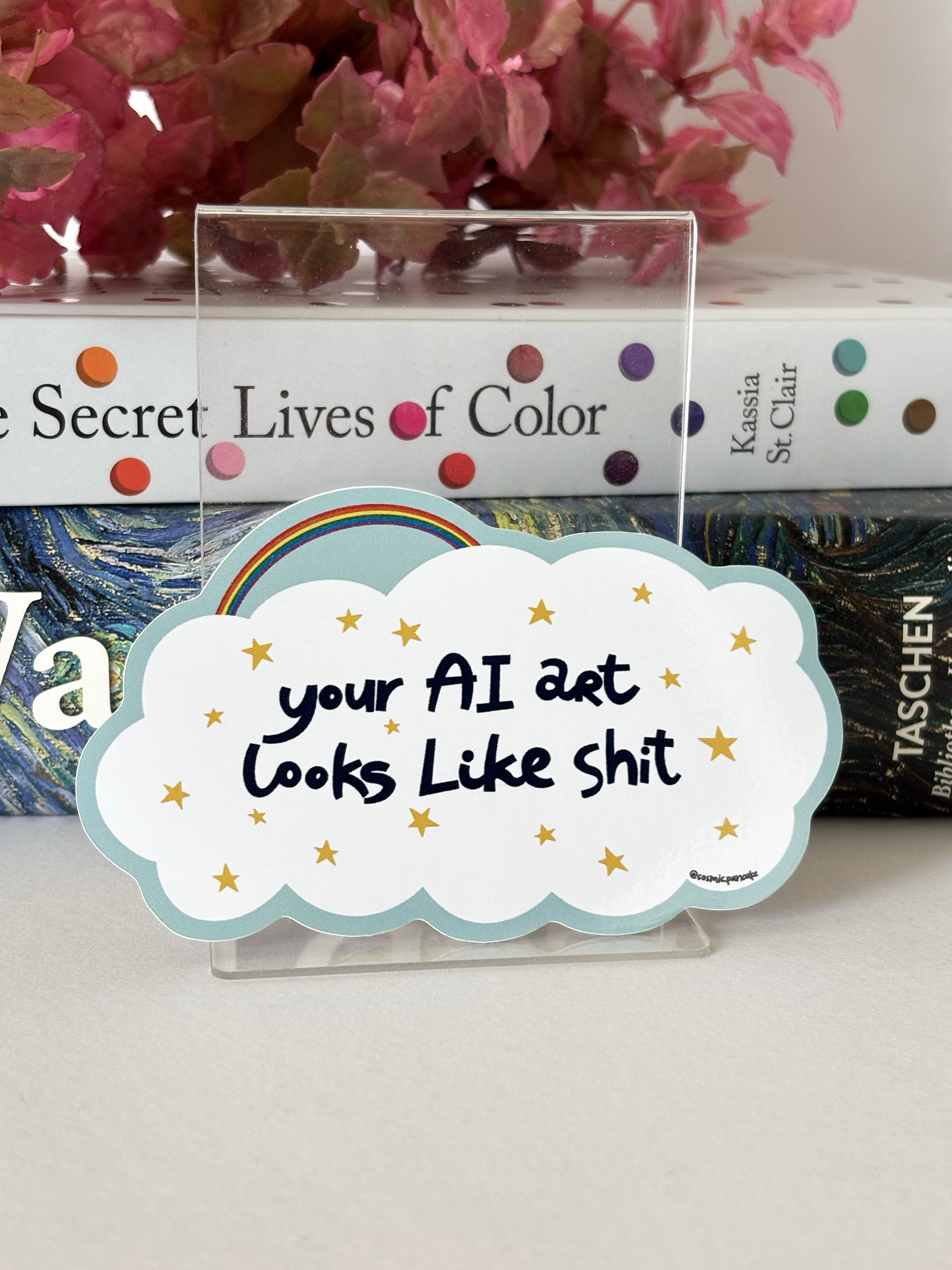 ANTI AI ART Glossy Vinyl Sticker