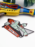 ALIEN ASTRO ROCKET Glossy Vinyl Sticker