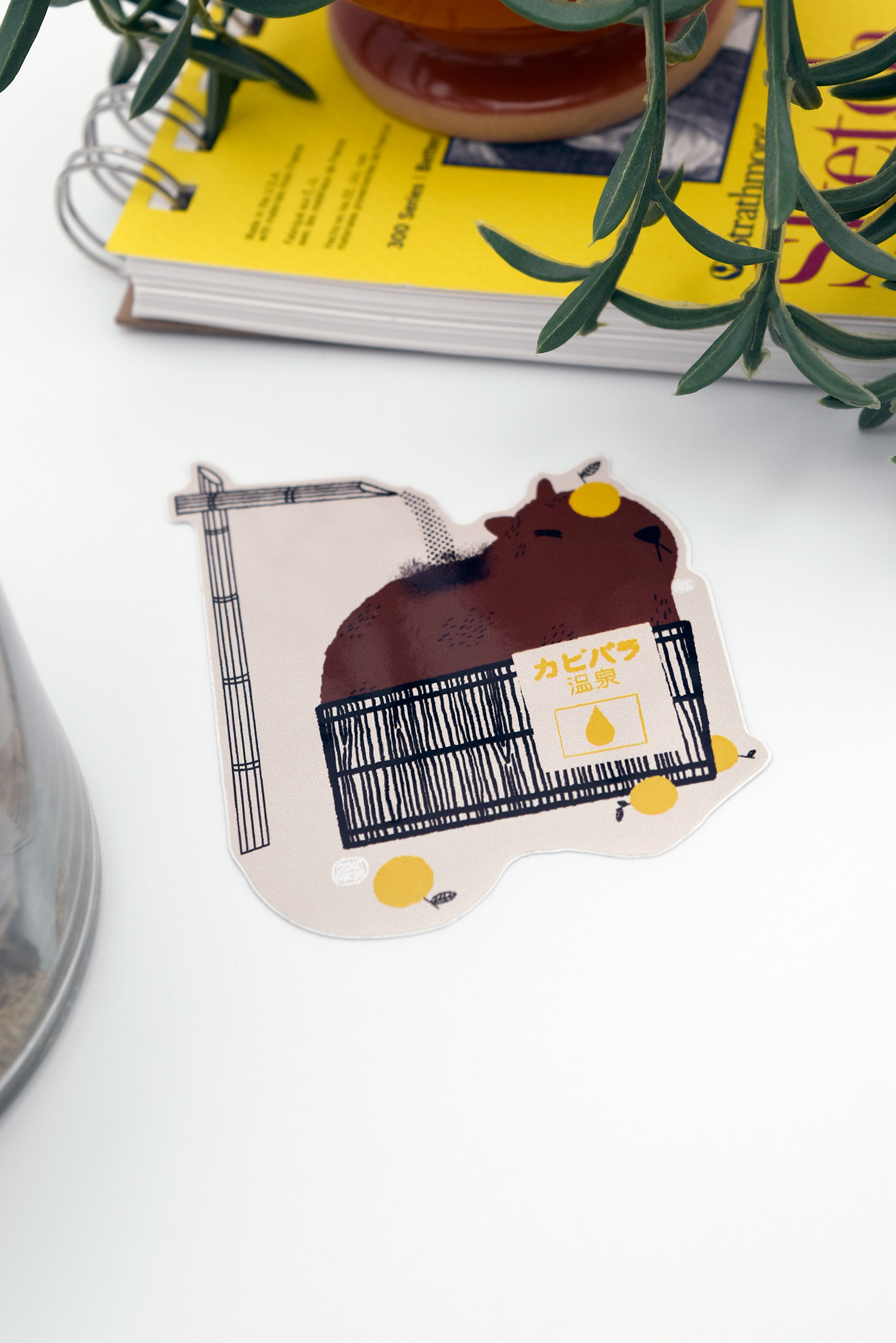 CAPYBARA SPA Glossy Vinyl Sticker