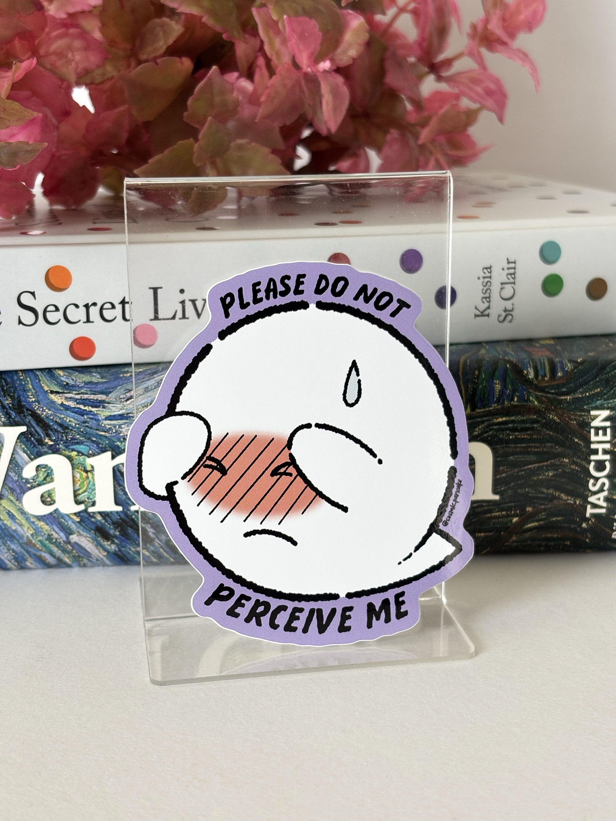 BOO DO NOT PERCEIVE ME Glossy Vinyl Sticker