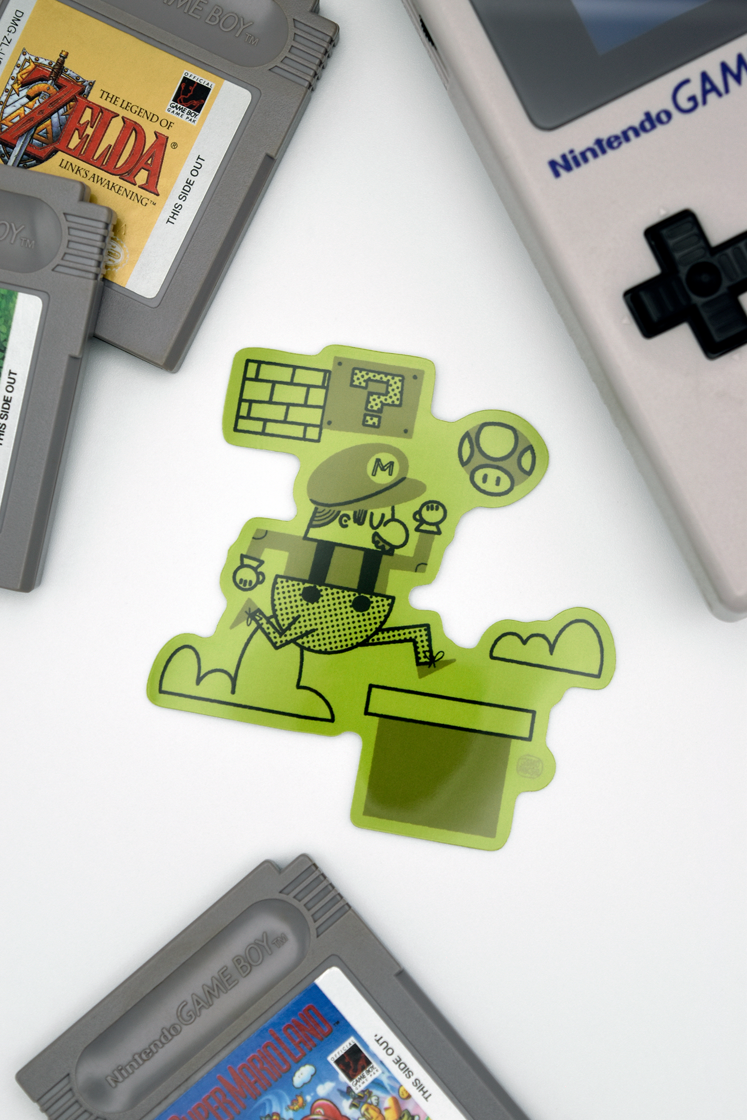 JUMP MAN RED BRO RETRO GAMING CHARACTER Glossy Vinyl Sticker