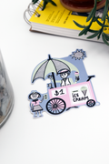 ICE CREAM CART Glossy Vinyl Sticker