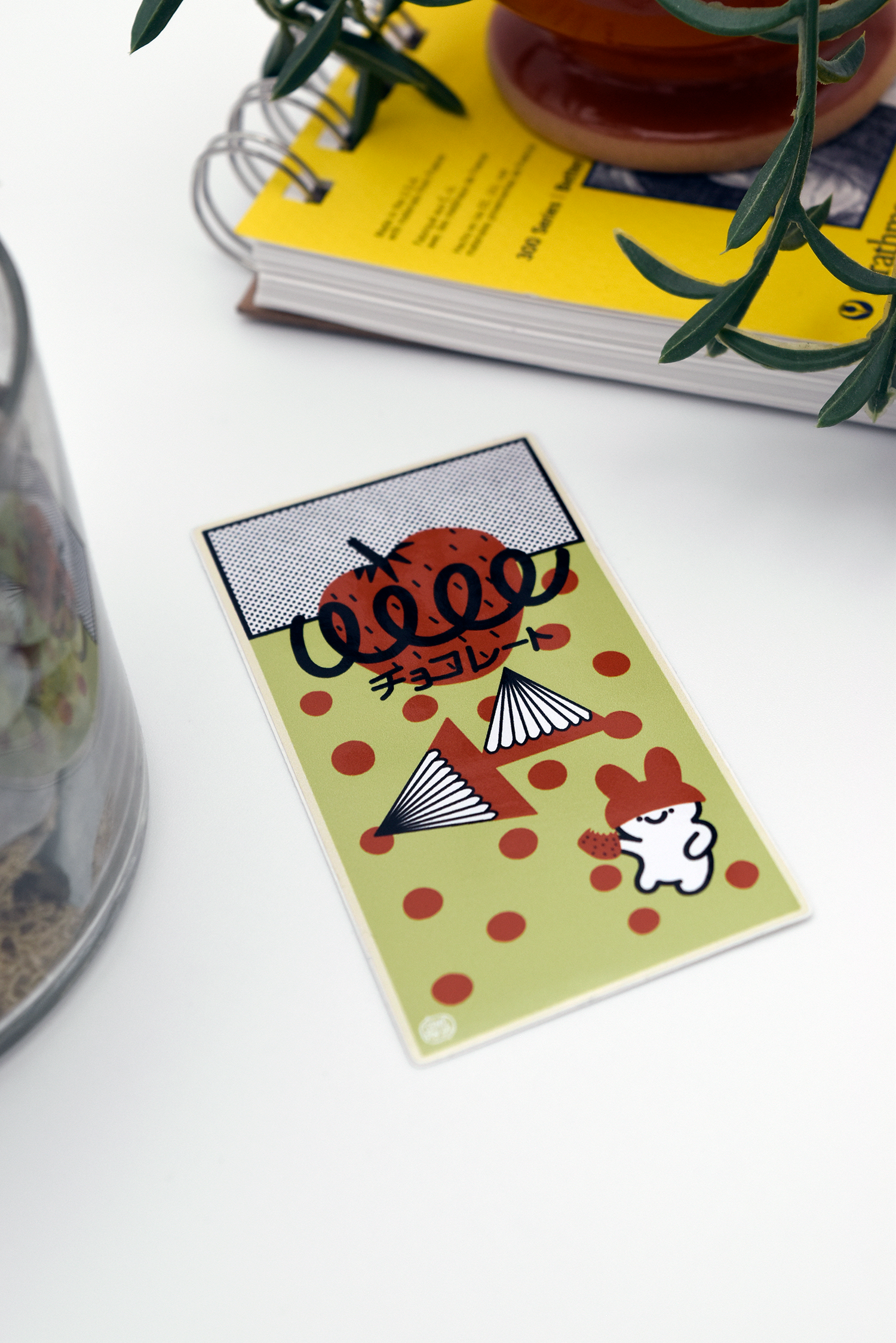 STRAWBERRY SNACK Glossy Vinyl Sticker