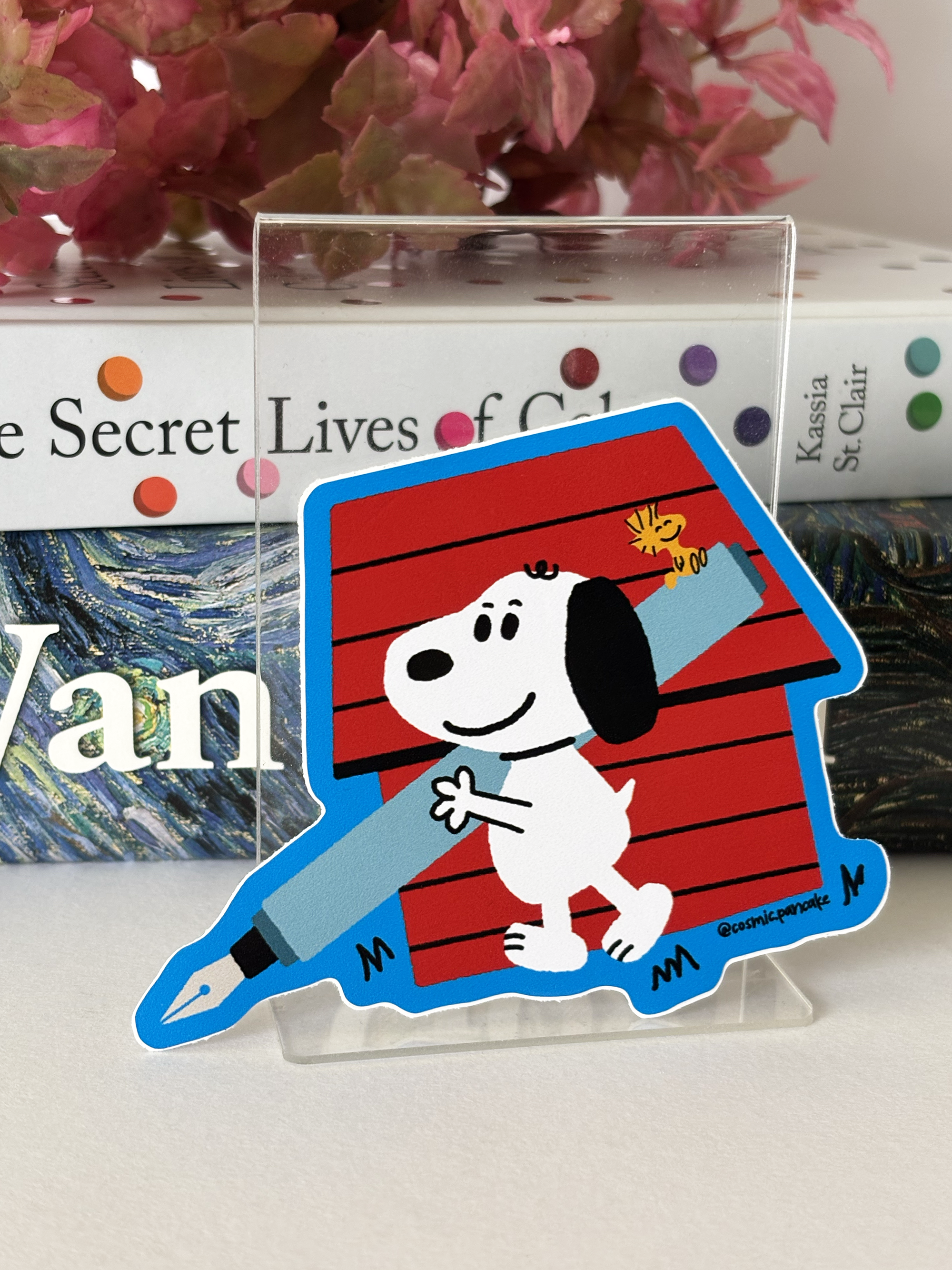 SNOOPY FOUNTAIN PEN Glossy Vinyl Sticker
