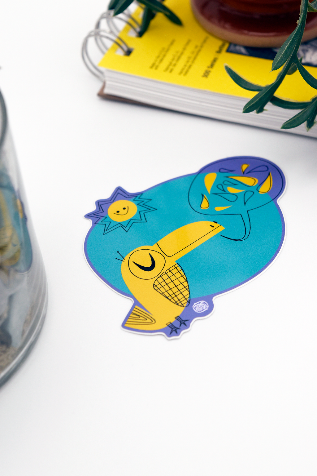 SUMMER TOUCAN Glossy Vinyl Sticker