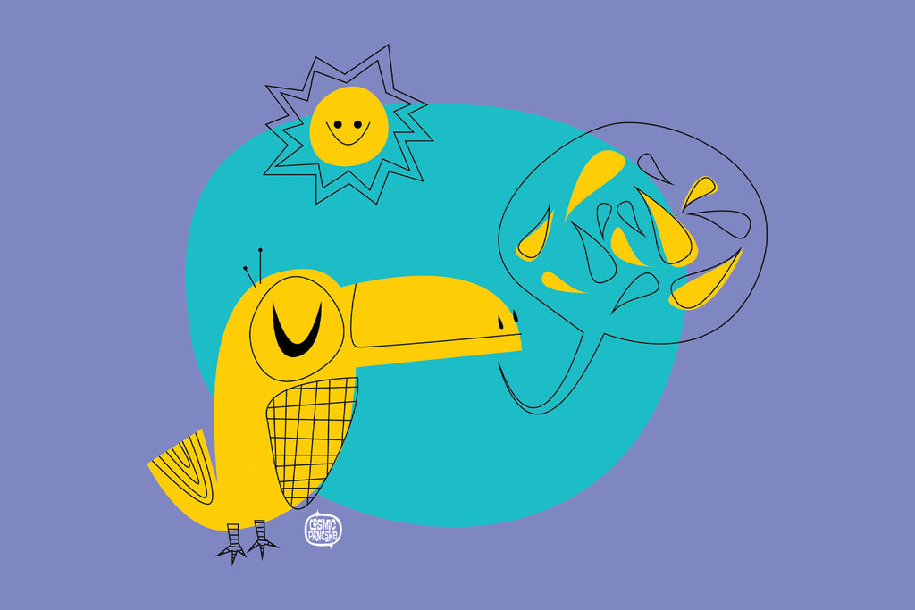 SUMMER TOUCAN Glossy Mini Print