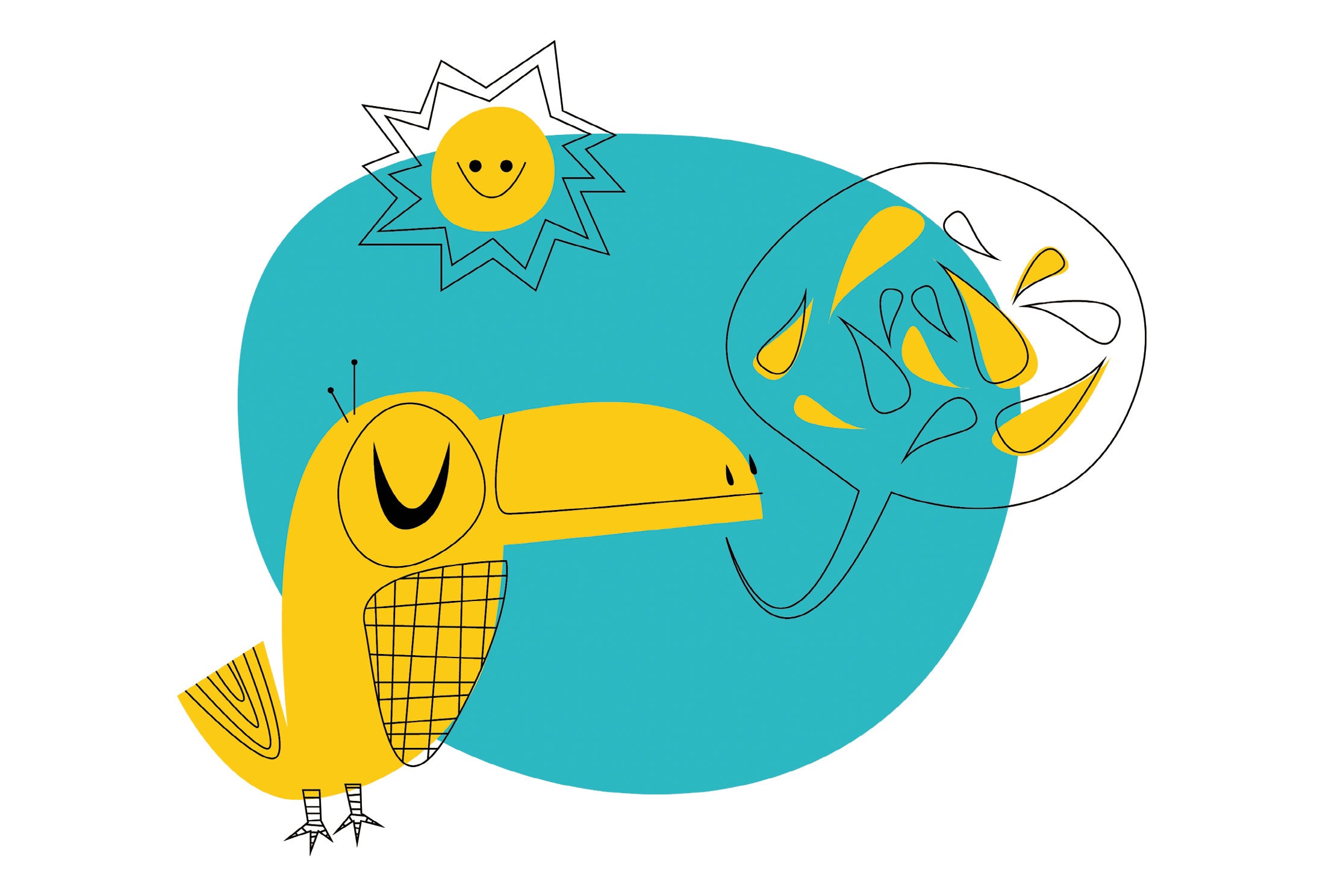 SUMMER TOUCAN Matte Post Card